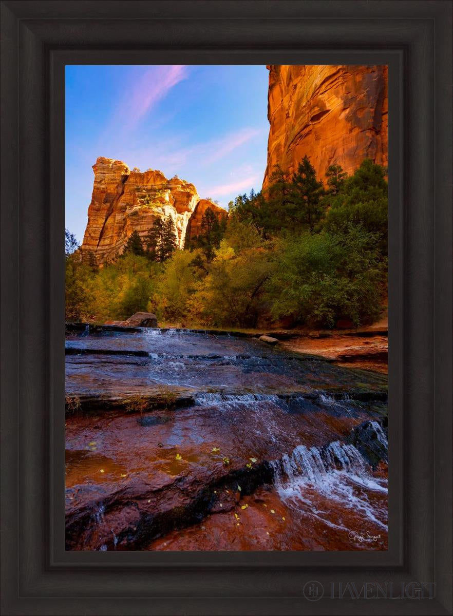 Morning At The Falls Open Edition Canvas / 20 X 30 Brown 27 3/4 37 Art