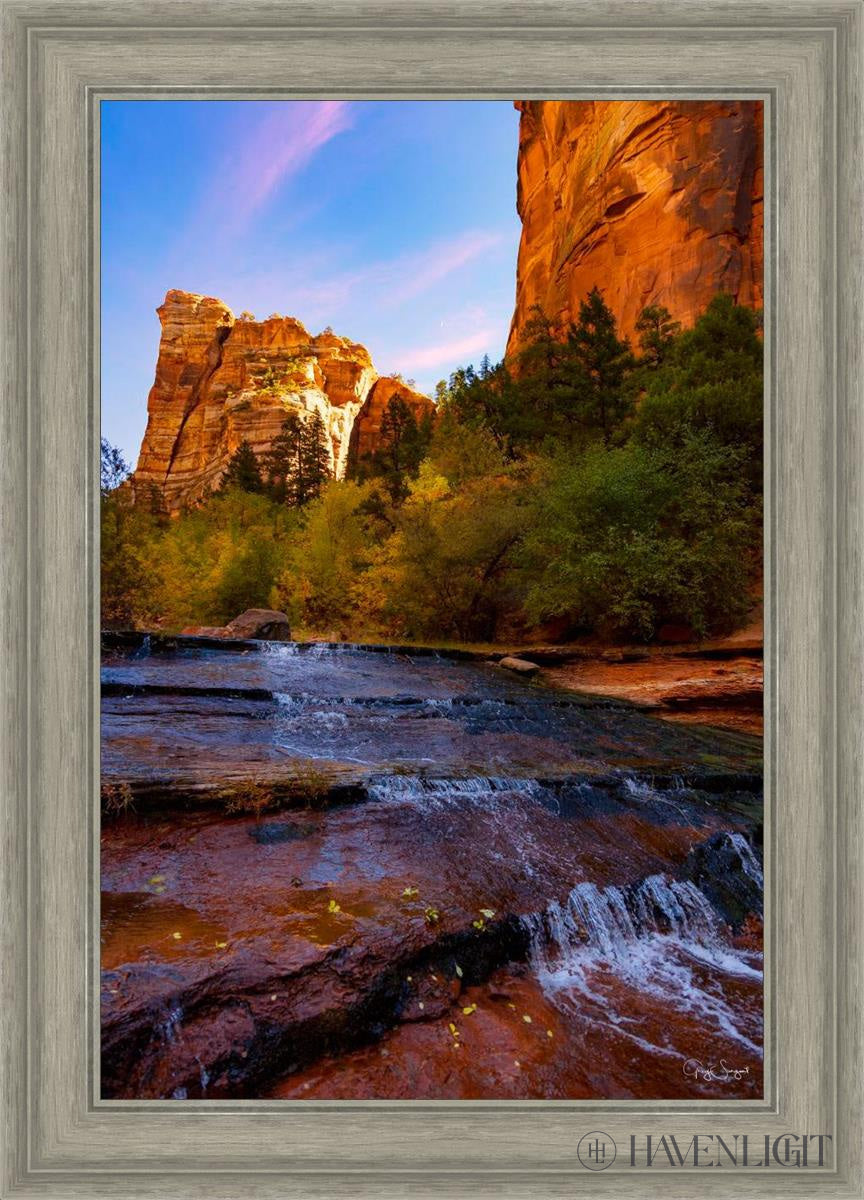 Morning At The Falls Open Edition Canvas / 20 X 30 Gray 25 3/4 35 Art