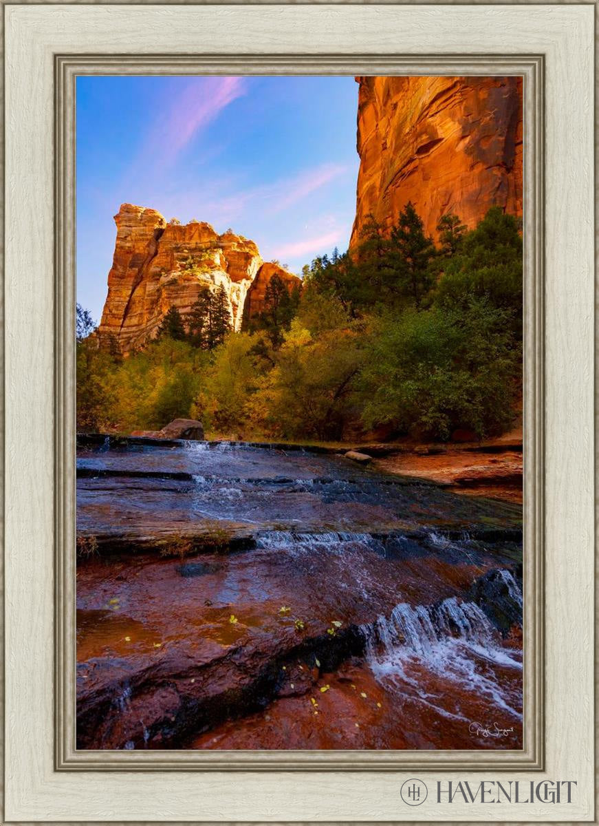 Morning At The Falls Open Edition Canvas / 20 X 30 Ivory 26 1/2 36 Art