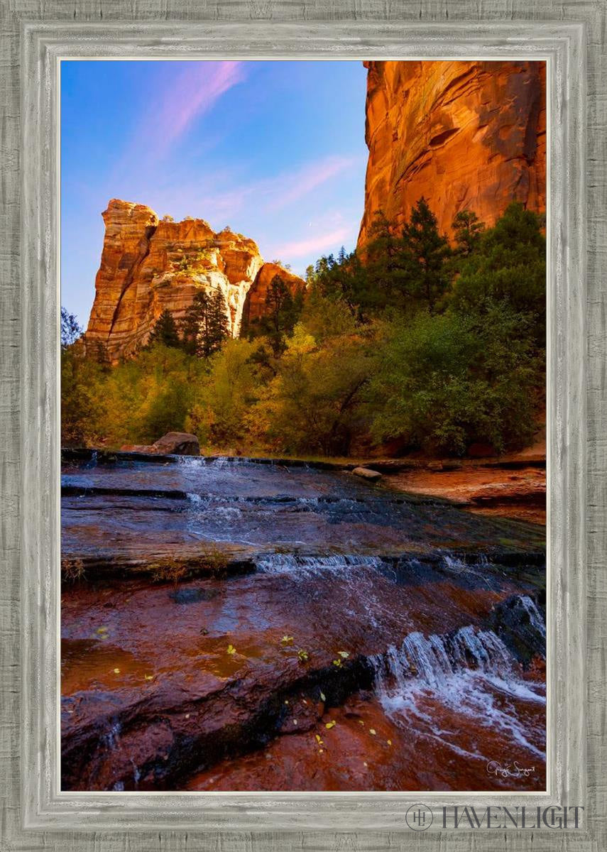 Morning At The Falls Open Edition Canvas / 20 X 30 Silver 24 3/4 34 Art