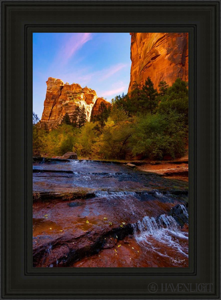 Morning At The Falls Open Edition Canvas / 24 X 36 Black 33 3/4 45 Art