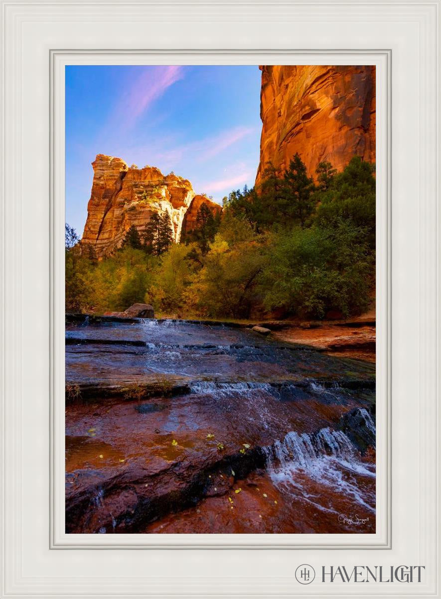 Morning At The Falls Open Edition Canvas / 24 X 36 White 33 3/4 45 Art