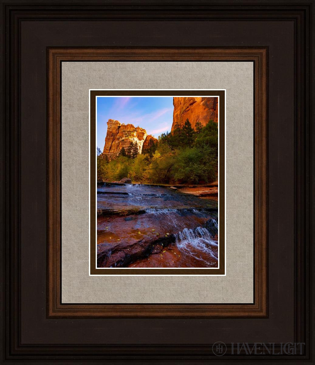 Morning At The Falls Open Edition Print / 5 X 7 Brown 12 3/4 14 Art