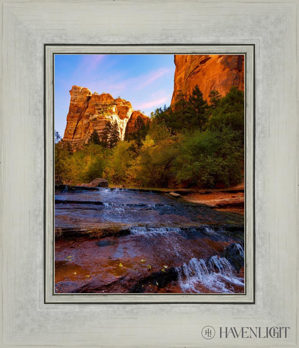 Morning At The Falls Open Edition Print / 8 X 10 Silver 12 1/4 14 Art
