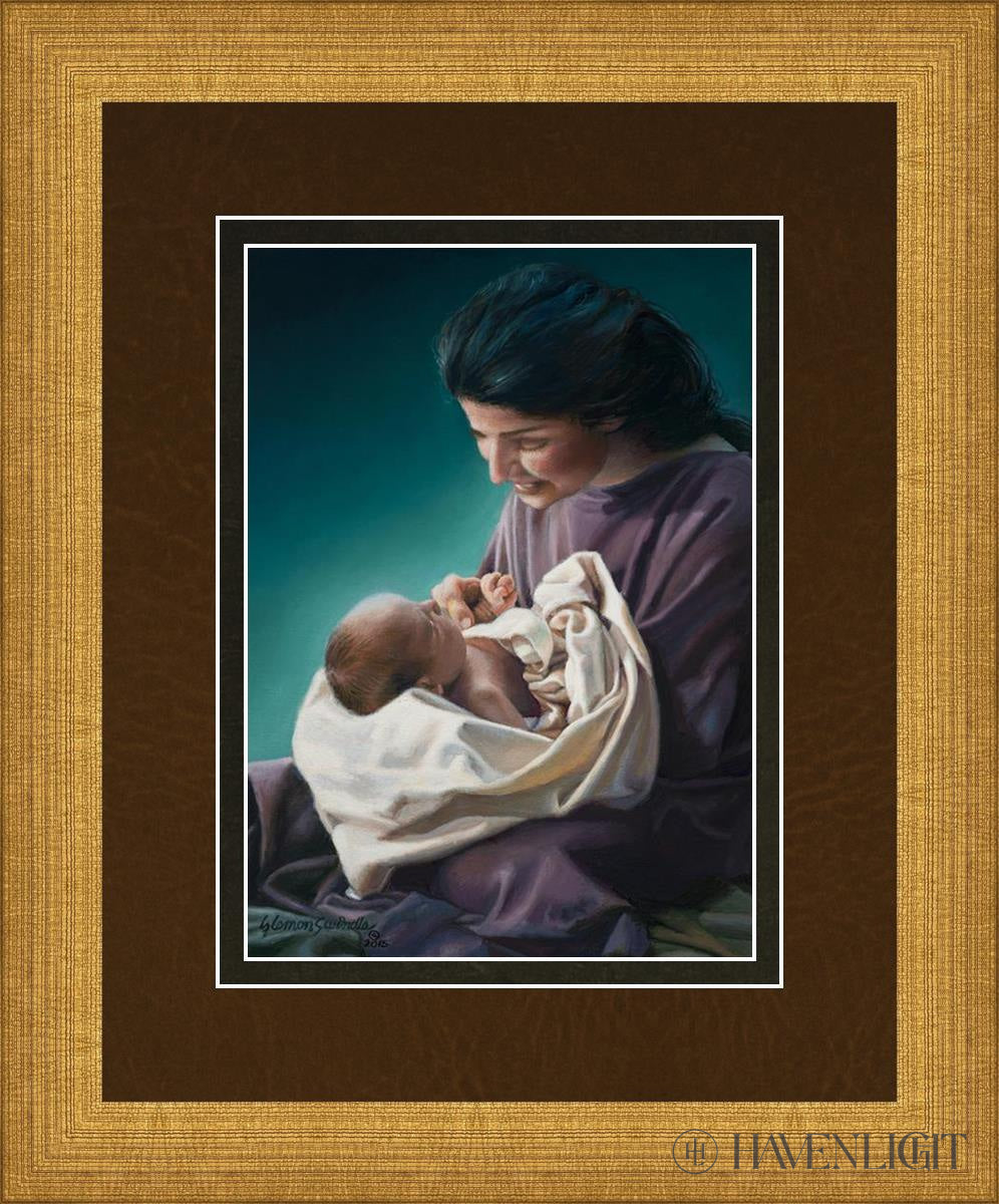 Mothers Arms Open Edition Print / 5 X 7 Matte Gold 9 3/4 11 Art
