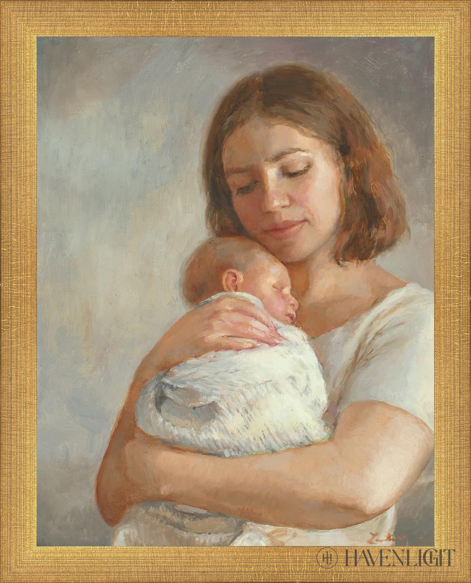 Mothers Love Open Edition Print / 11 X 14 Matte Gold 12 3/4 15 Art