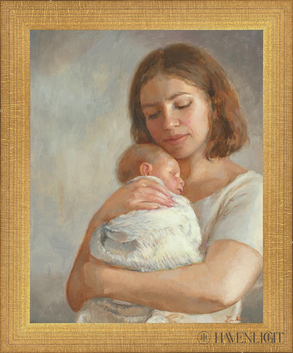 Mothers Love Open Edition Print / 8 X 10 Matte Gold 9 3/4 11 Art