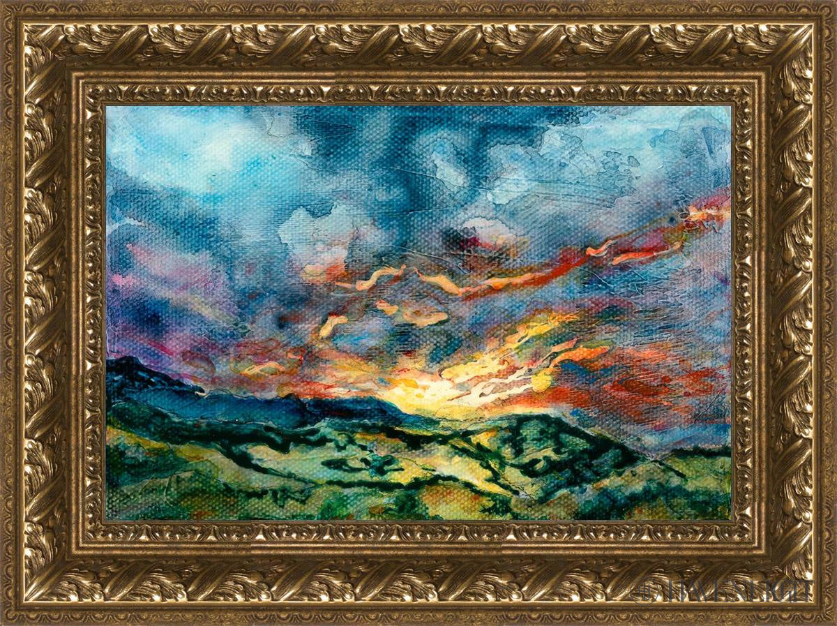 Mountain Sunset Open Edition Canvas / 18 X 12 Gold 23 3/4 17 Art