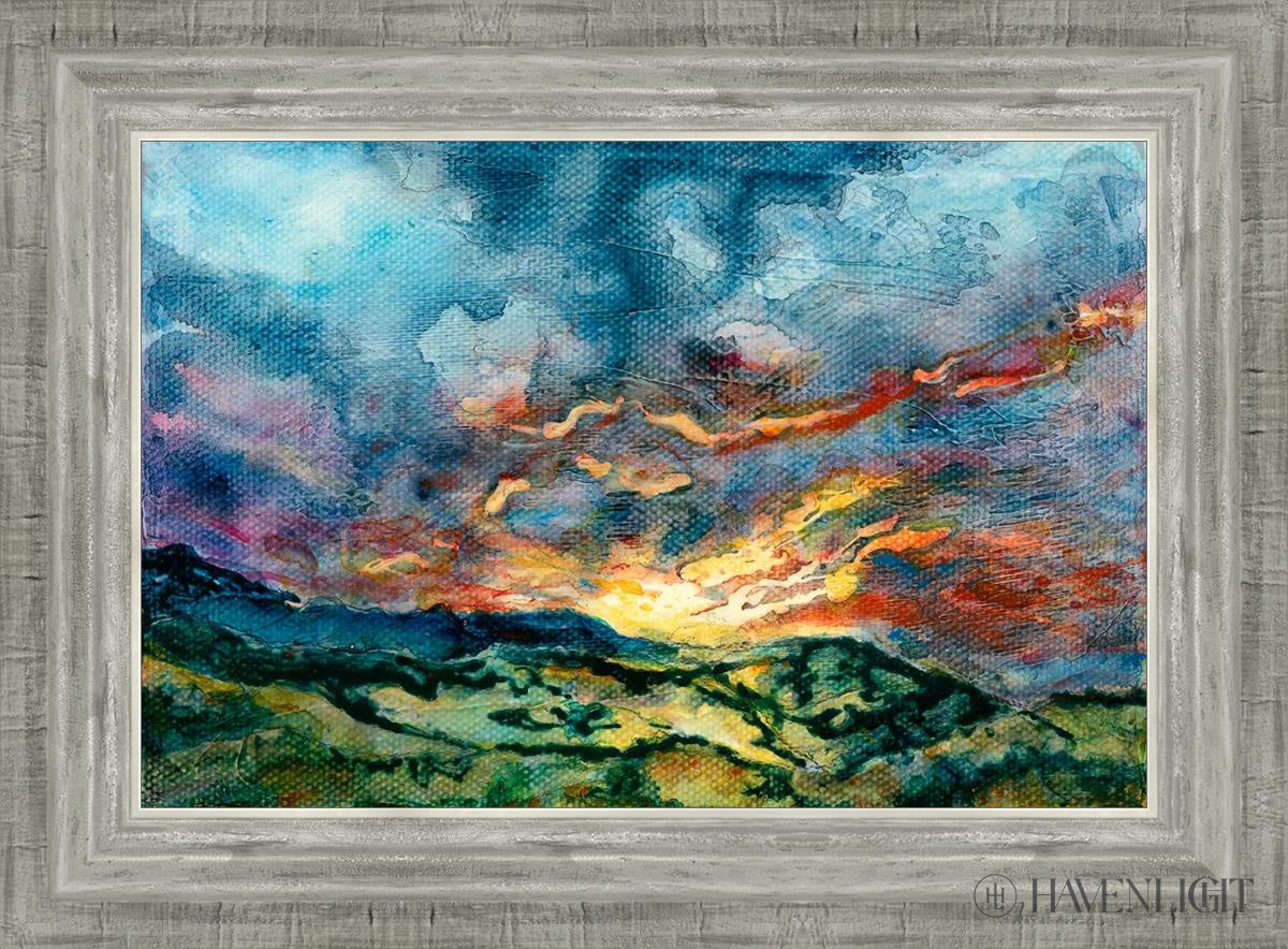 Mountain Sunset Open Edition Canvas / 18 X 12 Silver 22 3/4 16 Art