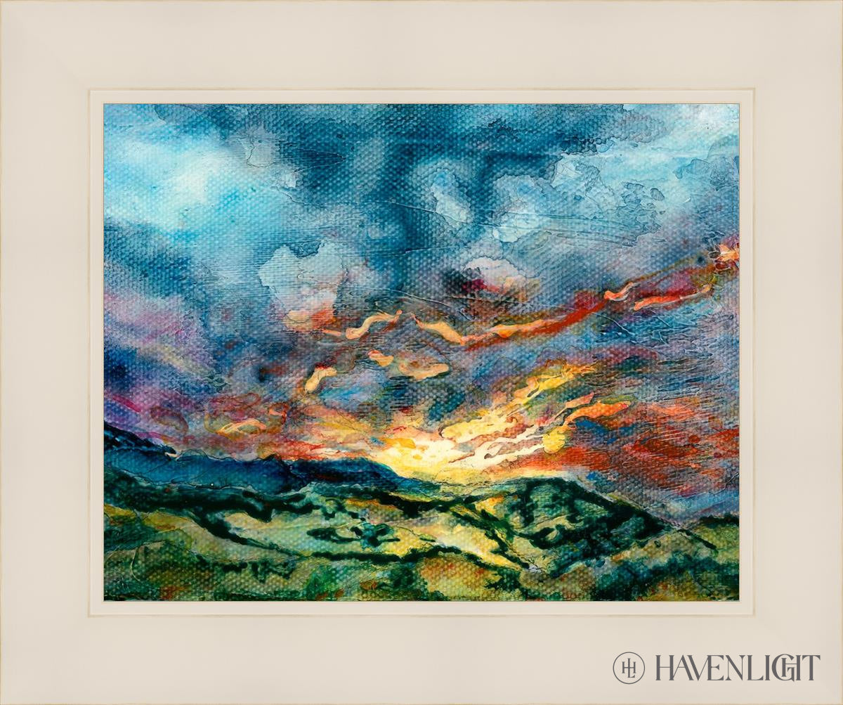 Mountain Sunset Open Edition Print / 14 X 11 White 18 1/4 15 Art