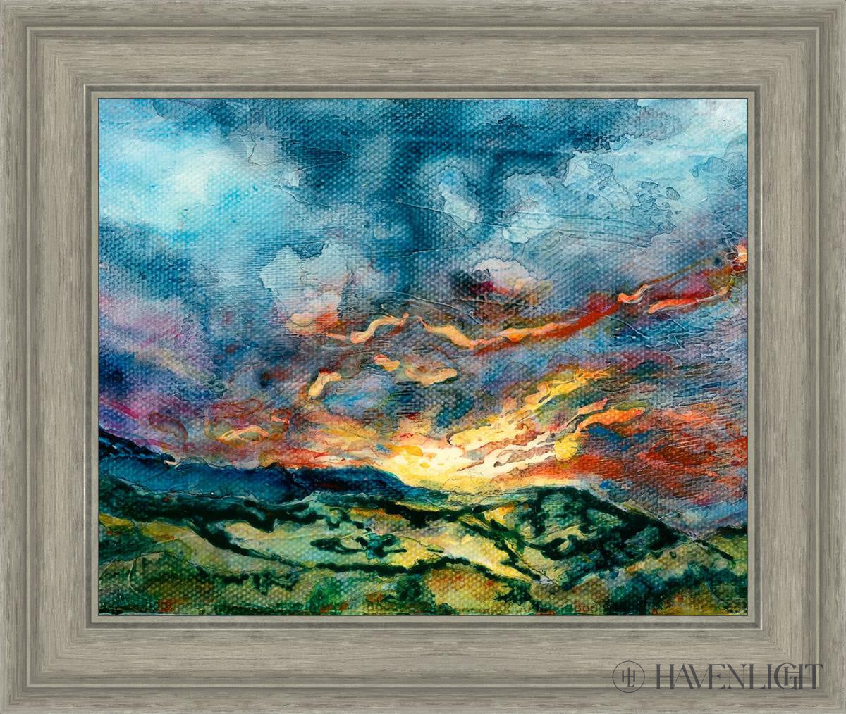 Mountain Sunset Open Edition Print / 20 X 16 Gray 25 3/4 21 Art