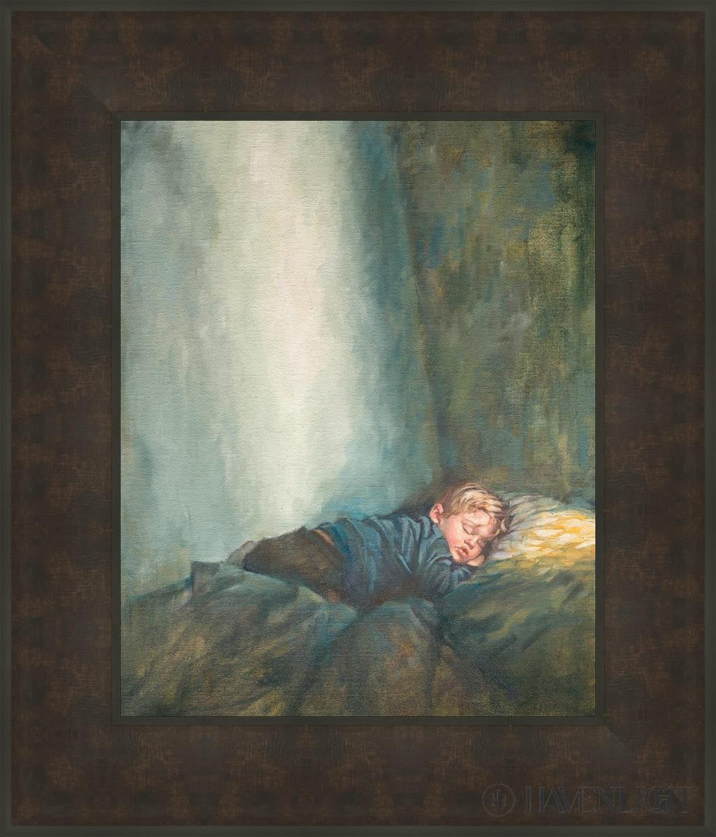 Nap Open Edition Print / 16 X 20 Bronze Frame 23 3/4 27 Art