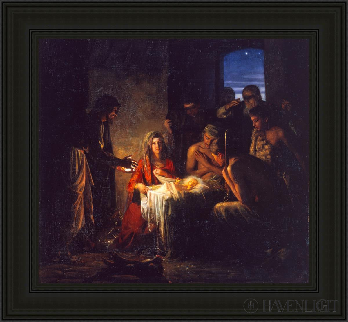 Nativity Open Edition Canvas / 28 X 25 3/8 Black 35 3/4 33 1/8 Art