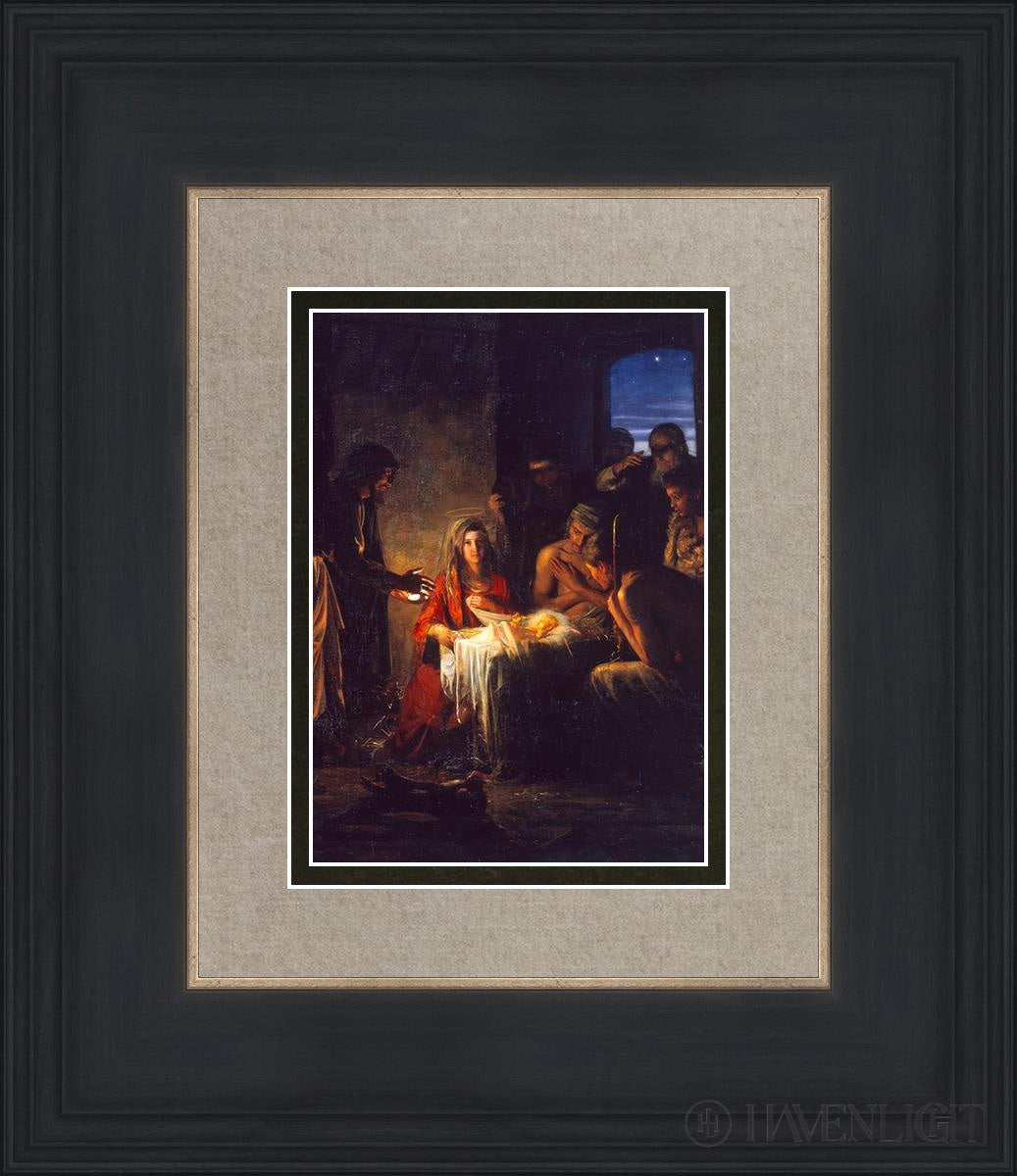 Nativity Open Edition Print / 5 X 7 Black 12 3/4 14 Art