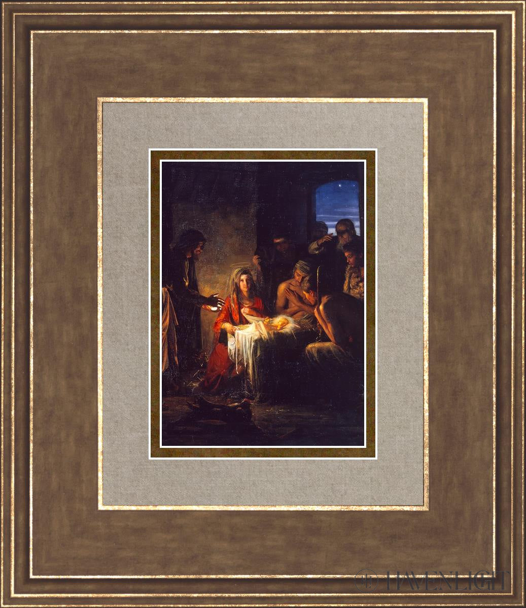 Nativity Open Edition Print / 5 X 7 Gold 12 3/4 14 Art