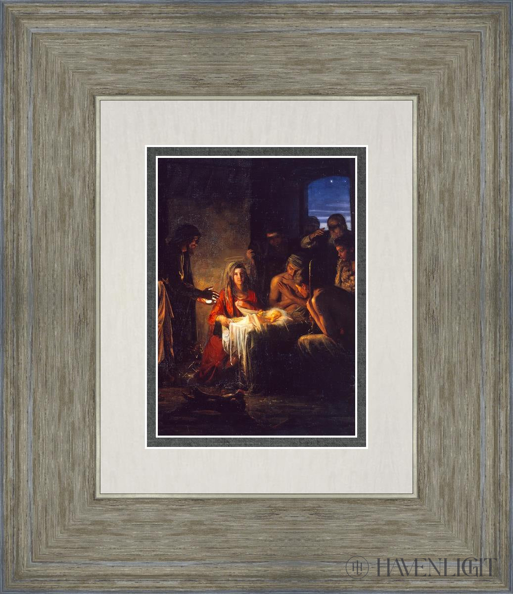 Nativity Open Edition Print / 5 X 7 Gray 12 3/4 14 Art