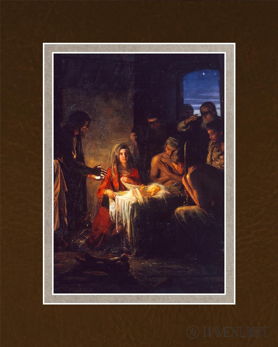 Nativity Open Edition Print / 5 X 7 Matted To 8 10 Art