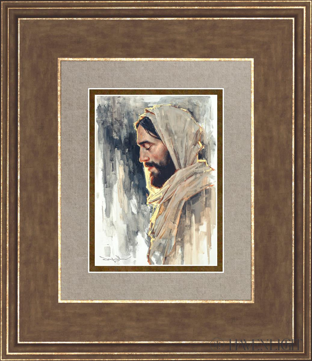 Not My Will But Thine Open Edition Print / 5 X 7 Gold 12 3/4 14 Art