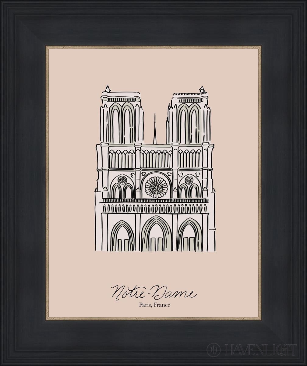 Notre-Dame Open Edition Print / 11 X 14 Black 15 3/4 18 Art