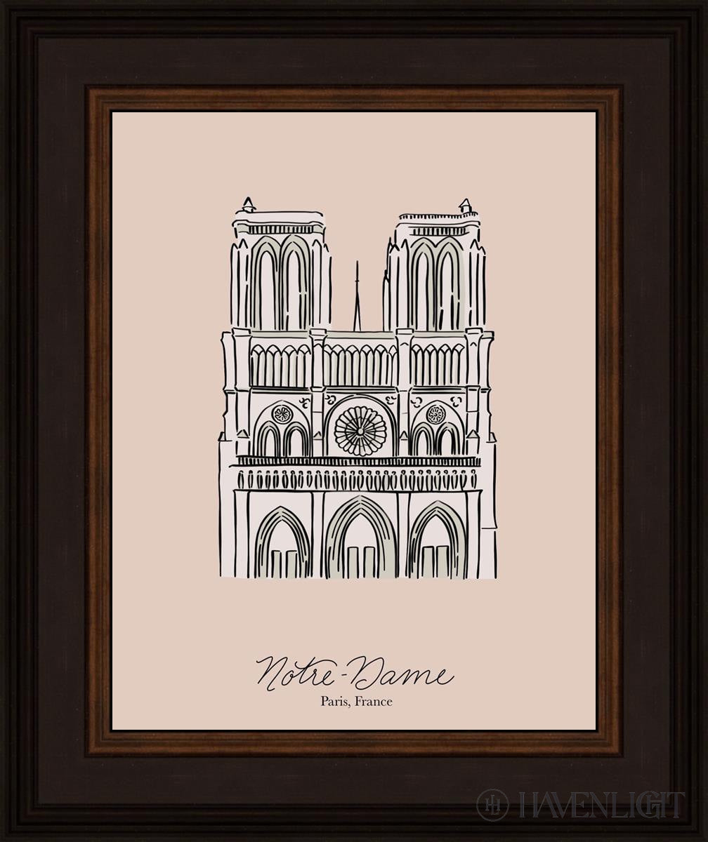 Notre-Dame Open Edition Print / 11 X 14 Brown 15 3/4 18 Art