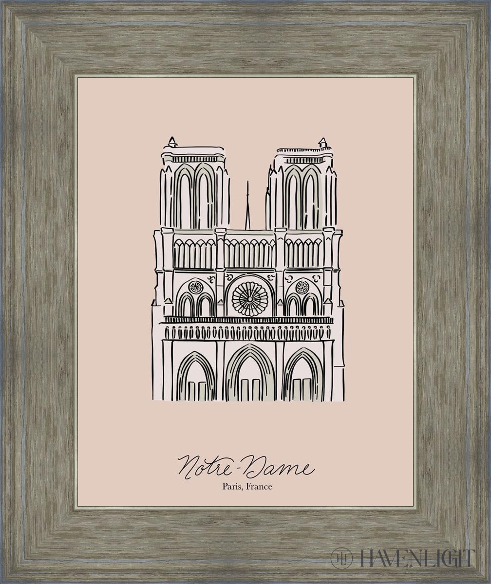 Notre-Dame Open Edition Print / 11 X 14 Gray 15 3/4 18 Art