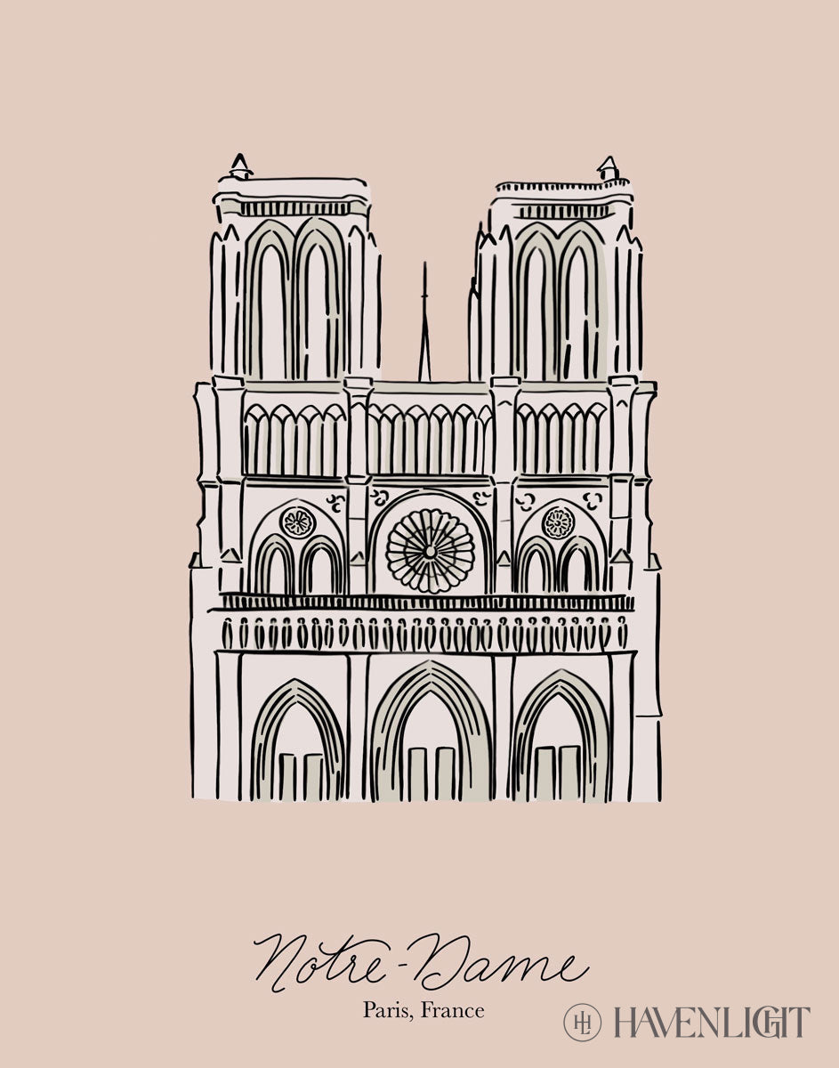 Notre-Dame Open Edition Print / 11 X 14 Only Art
