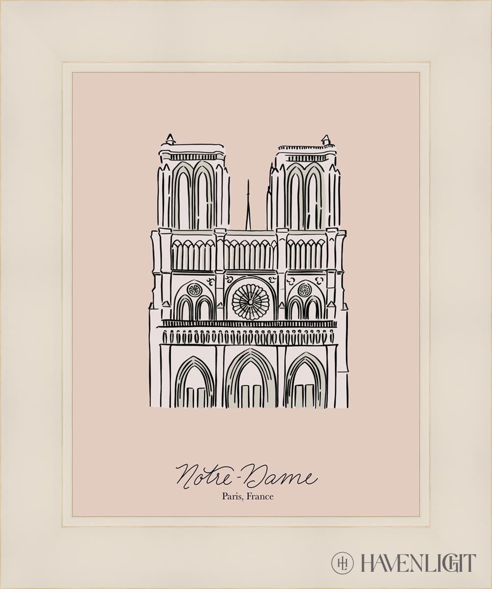 Notre-Dame Open Edition Print / 11 X 14 White 15 1/4 18 Art