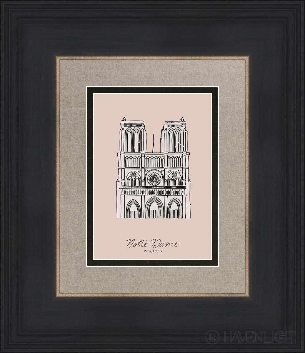 Notre-Dame Open Edition Print / 5 X 7 Black 12 3/4 14 Art
