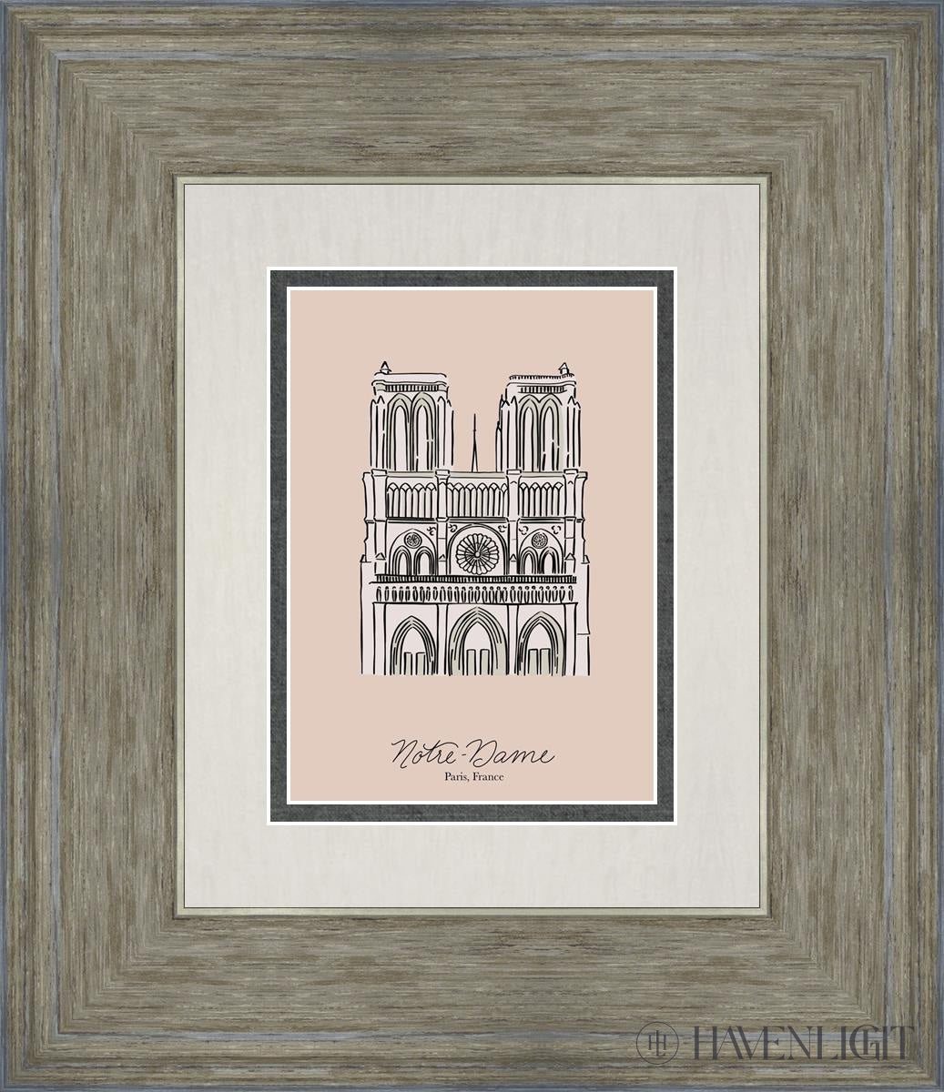 Notre-Dame Open Edition Print / 5 X 7 Gray 12 3/4 14 Art