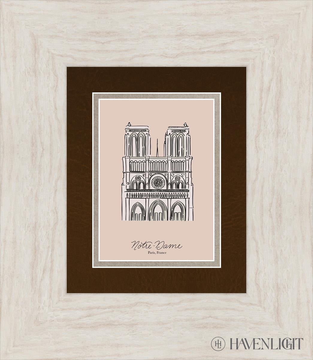 Notre-Dame Open Edition Print / 5 X 7 Ivory 13 1/2 15 Art