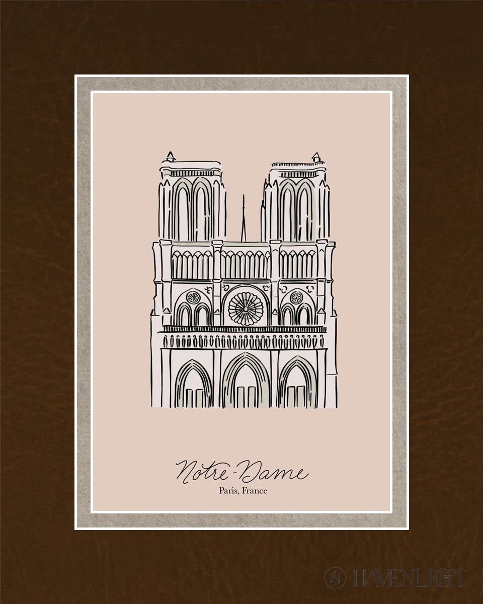 Notre-Dame Open Edition Print / 5 X 7 Matted To 8 10 Art