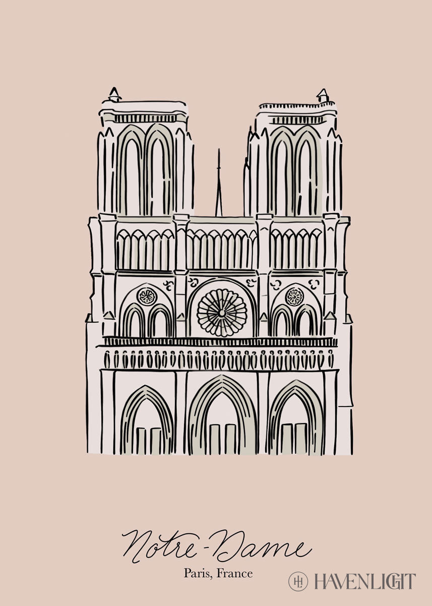 Notre-Dame Open Edition Print / 5 X 7 Only Art