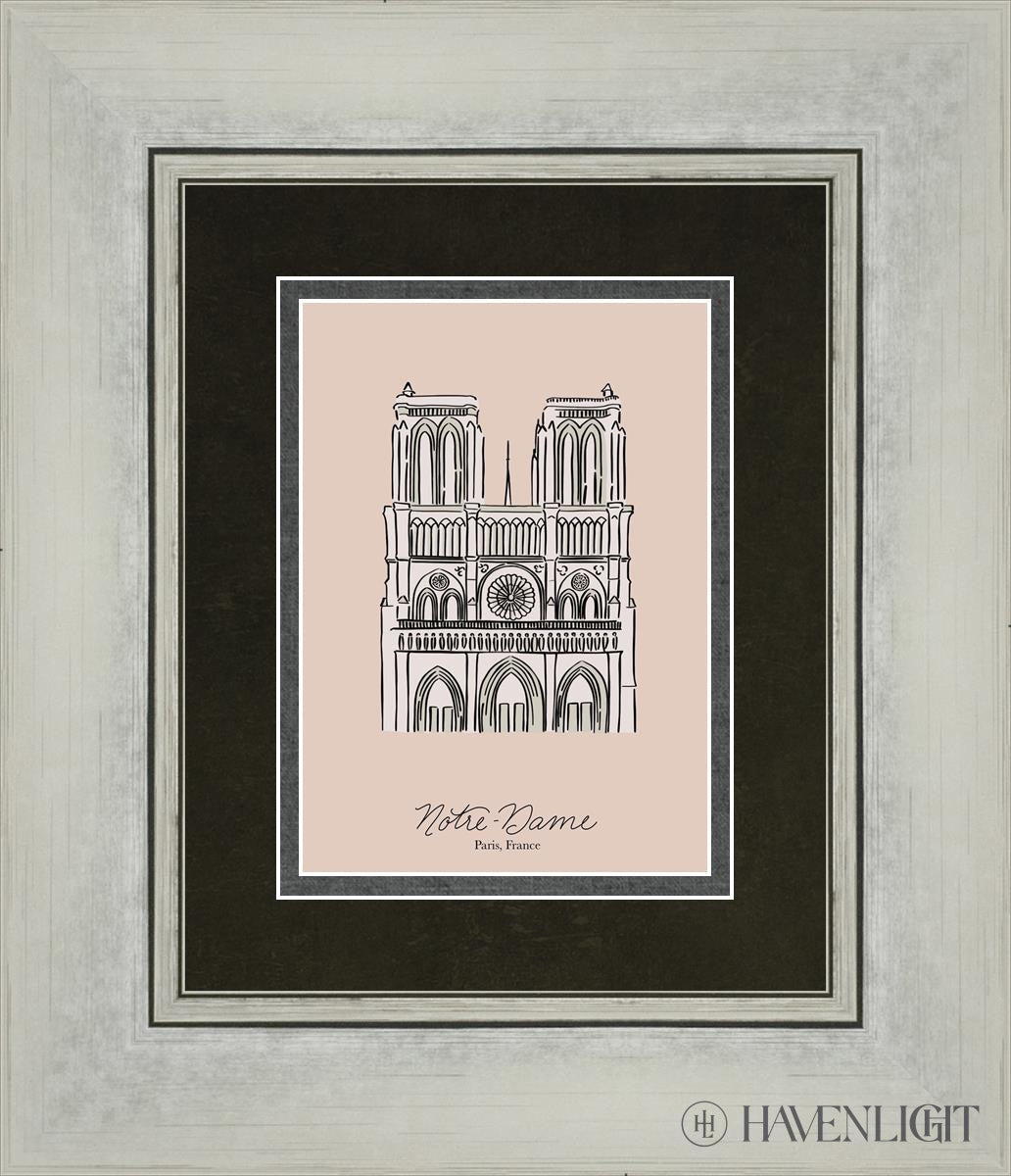 Notre-Dame Open Edition Print / 5 X 7 Silver 12 1/4 14 Art