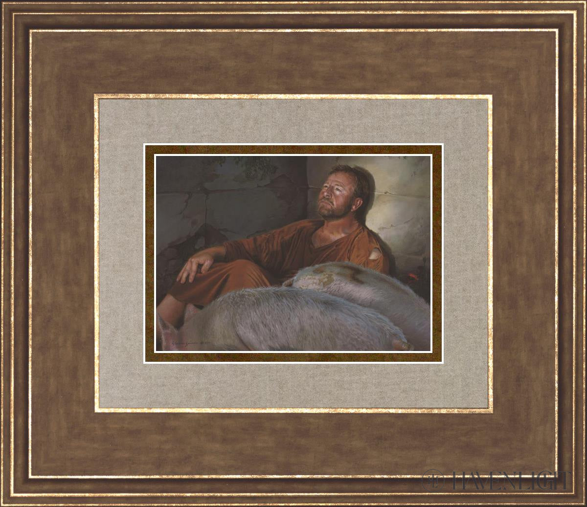 Parable: The Prodigal Son Open Edition Print / 7 X 5 Gold 14 3/4 12 Art