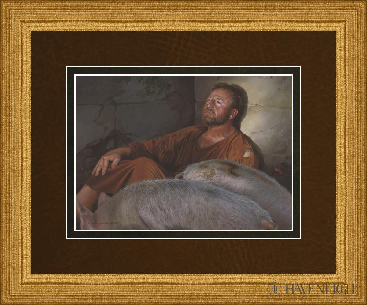 Parable: The Prodigal Son Open Edition Print / 7 X 5 Matte Gold 11 3/4 9 Art