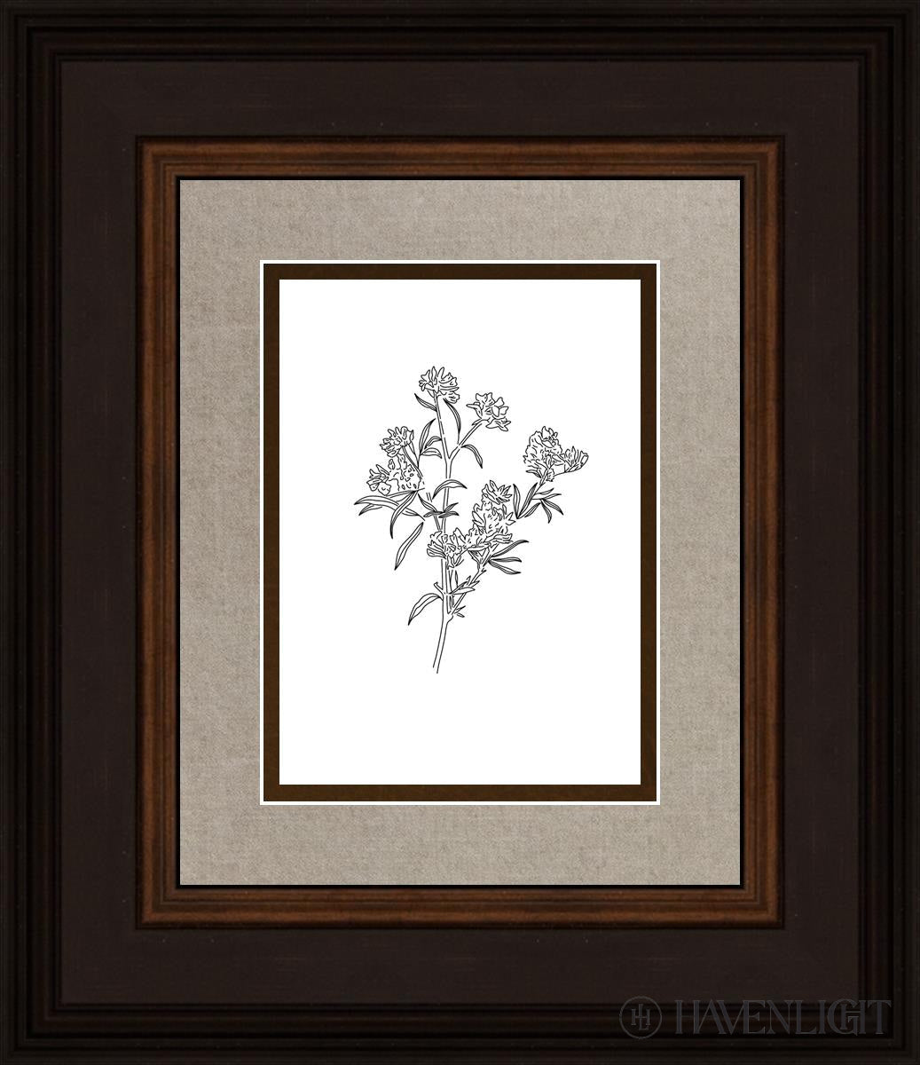 Peach Tree Flowers Open Edition Print / 5 X 7 Brown 12 3/4 14 Art