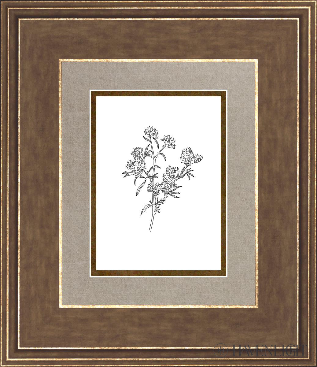 Peach Tree Flowers Open Edition Print / 5 X 7 Gold 12 3/4 14 Art