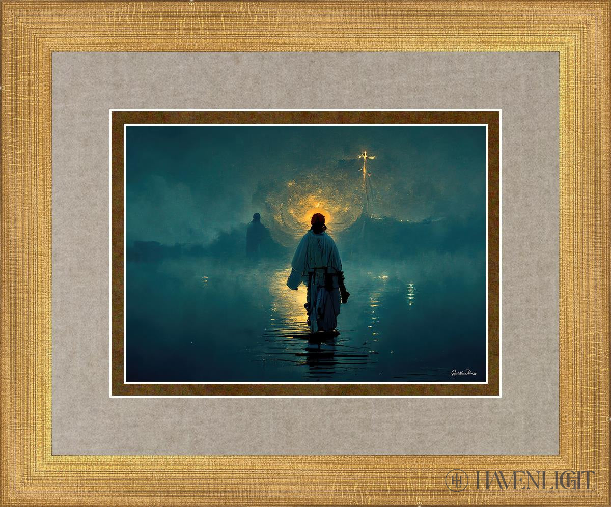 Peter Man Of Faith! Open Edition Print / 7 X 5 Matte Gold 11 3/4 9 Art