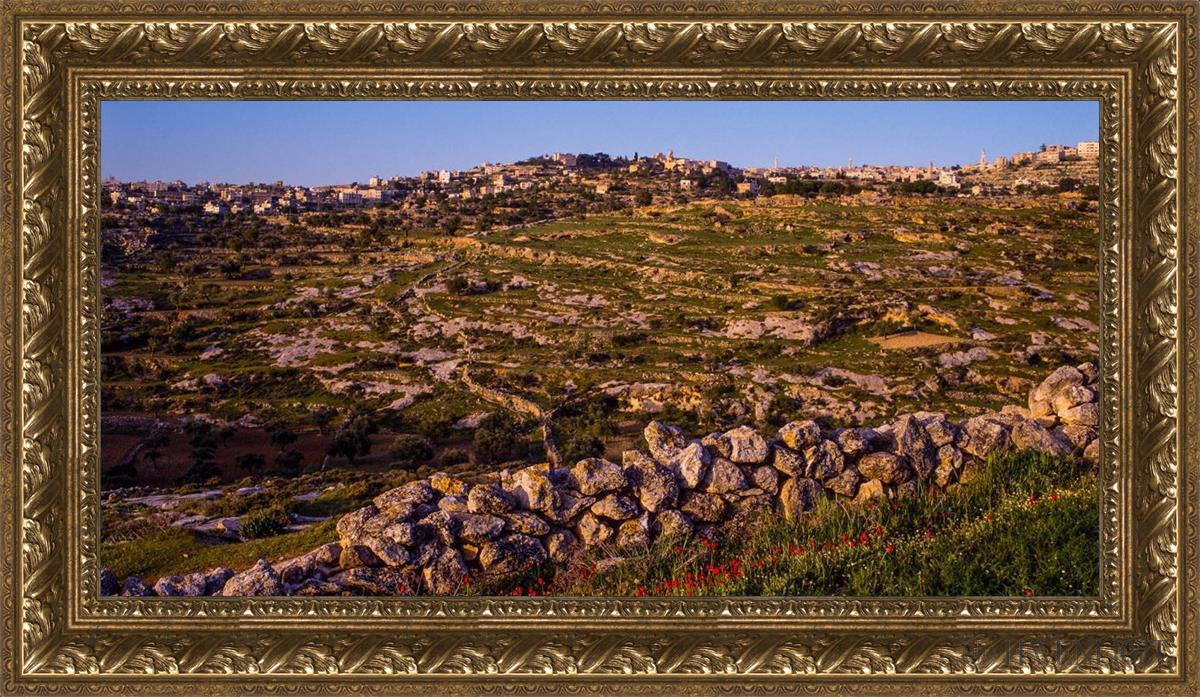Plate 1 - Bethlehem In Early Spring Open Edition Canvas / 30 X 15 Gold 35 3/4 20 Art