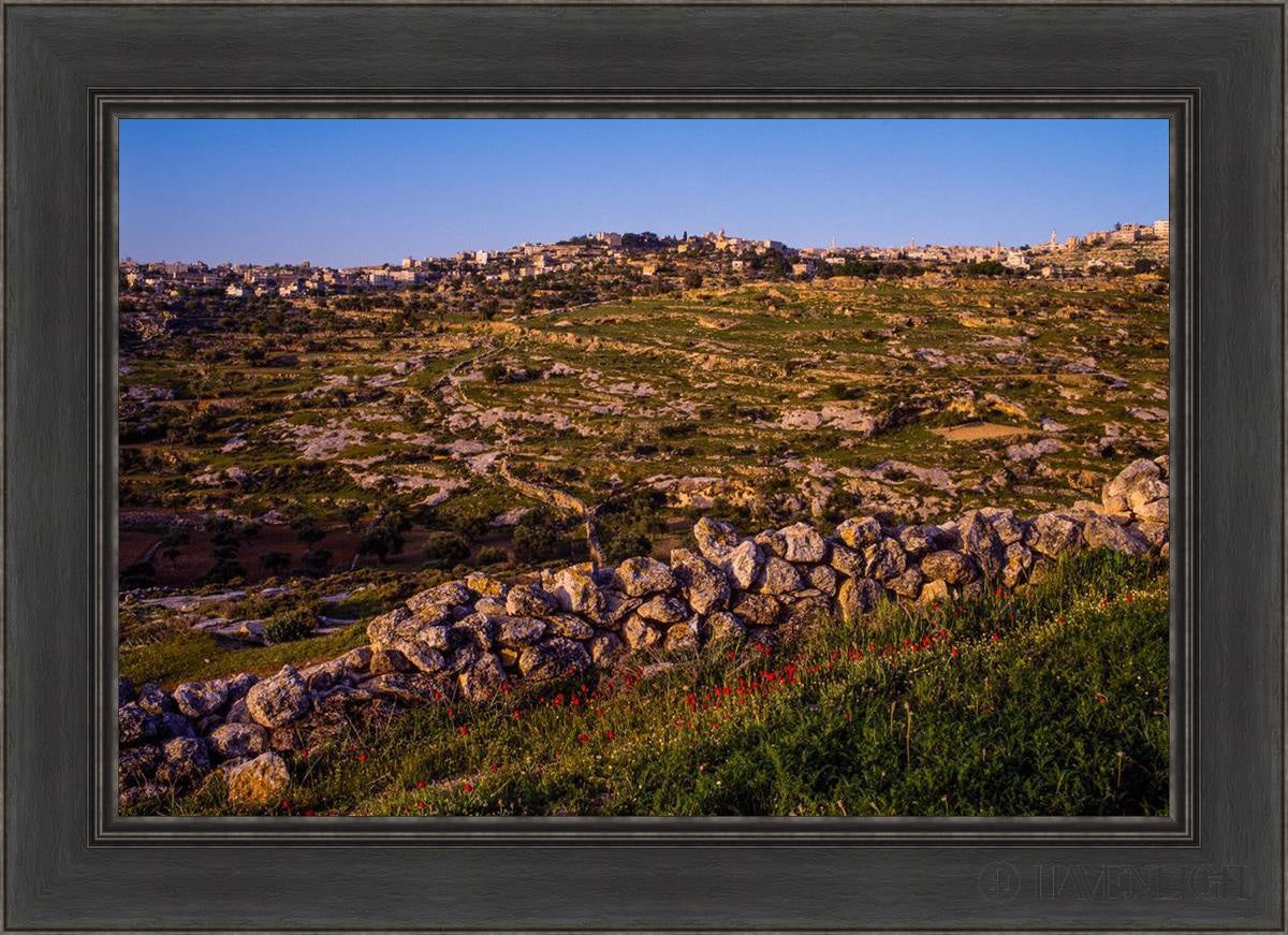 Plate 1 - Bethlehem In Early Spring Open Edition Canvas / 30 X 20 Black 36 1/2 26 Art
