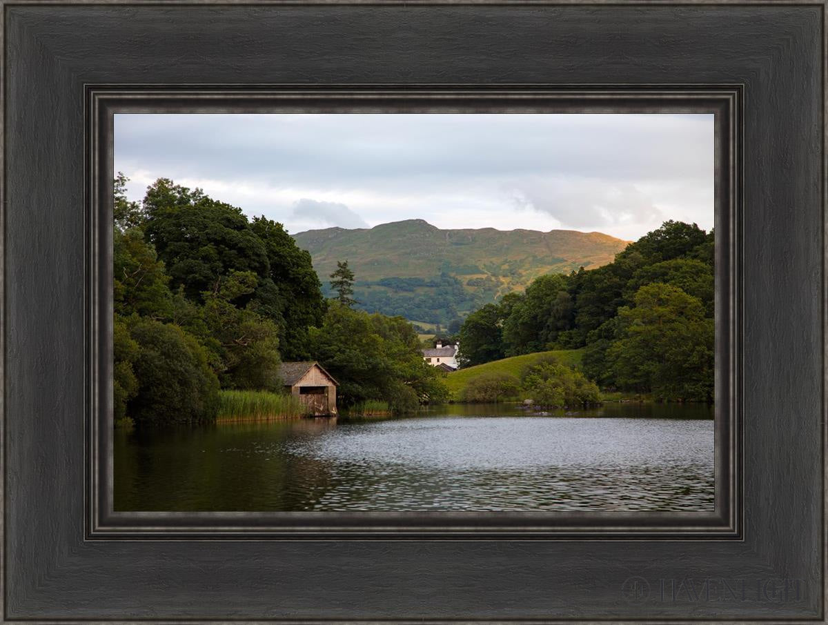 Plate 1 - Rydal Water Cottage Open Edition Canvas / 18 X 12 Black 24 1/2 Art