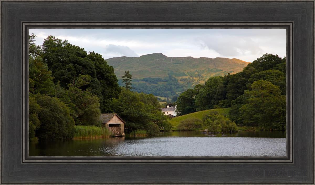 Plate 1 - Rydal Water Cottage Open Edition Canvas / 30 X 15 Black 36 1/2 21 Art