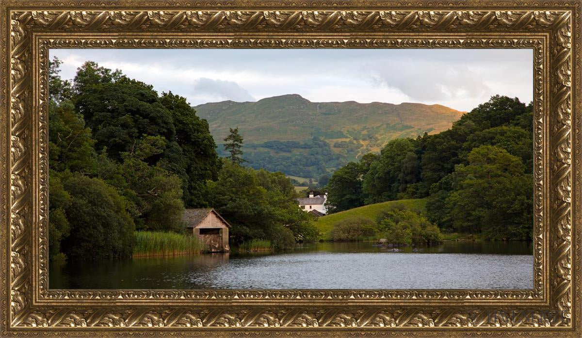 Plate 1 - Rydal Water Cottage Open Edition Canvas / 30 X 15 Gold 35 3/4 20 Art