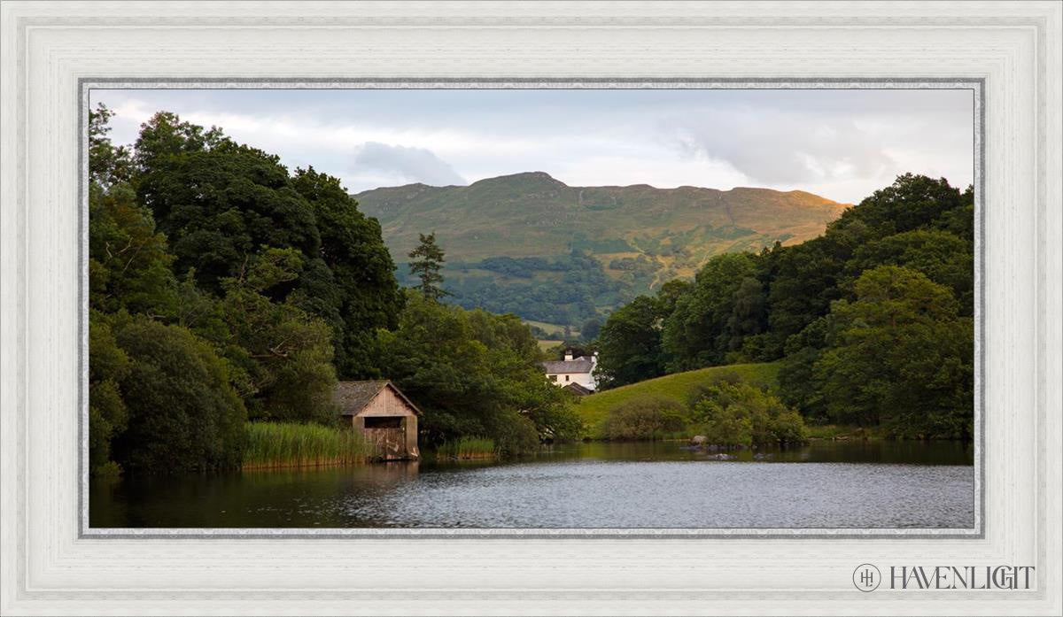 Plate 1 - Rydal Water Cottage Open Edition Canvas / 30 X 15 White 35 3/4 20 Art