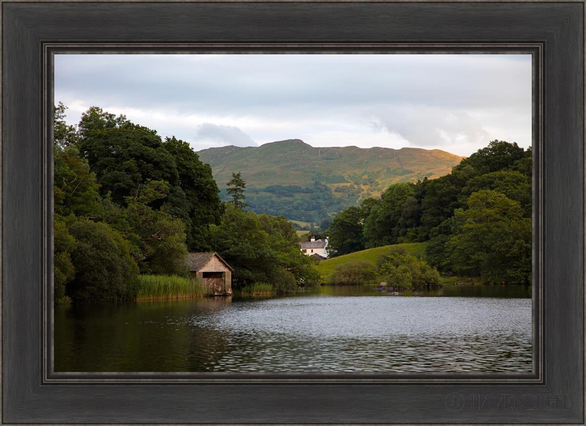 Plate 1 - Rydal Water Cottage Open Edition Canvas / 30 X 20 Black 36 1/2 26 Art