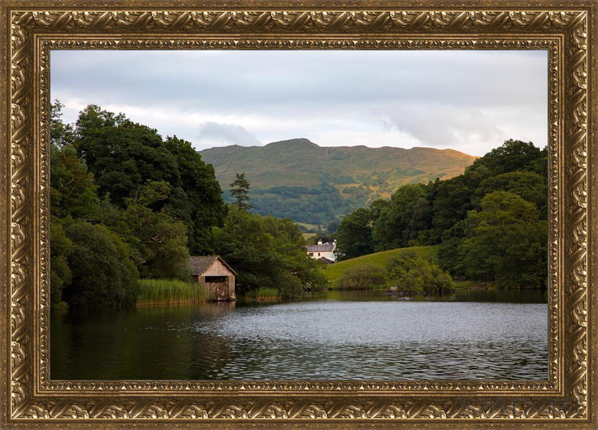 Plate 1 - Rydal Water Cottage Open Edition Canvas / 30 X 20 Gold 35 3/4 25 Art