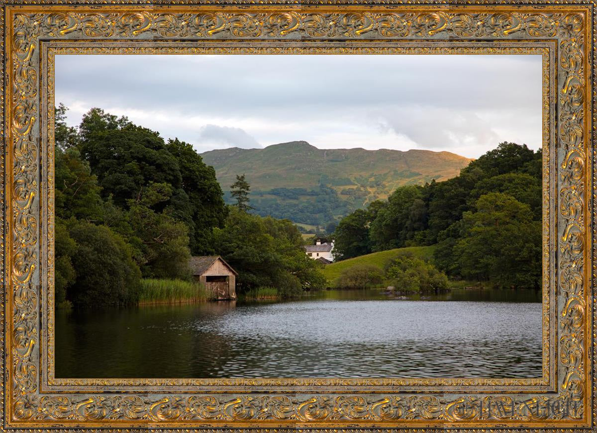 Plate 1 - Rydal Water Cottage Open Edition Canvas / 36 X 24 Gold 43 3/4 31 Art