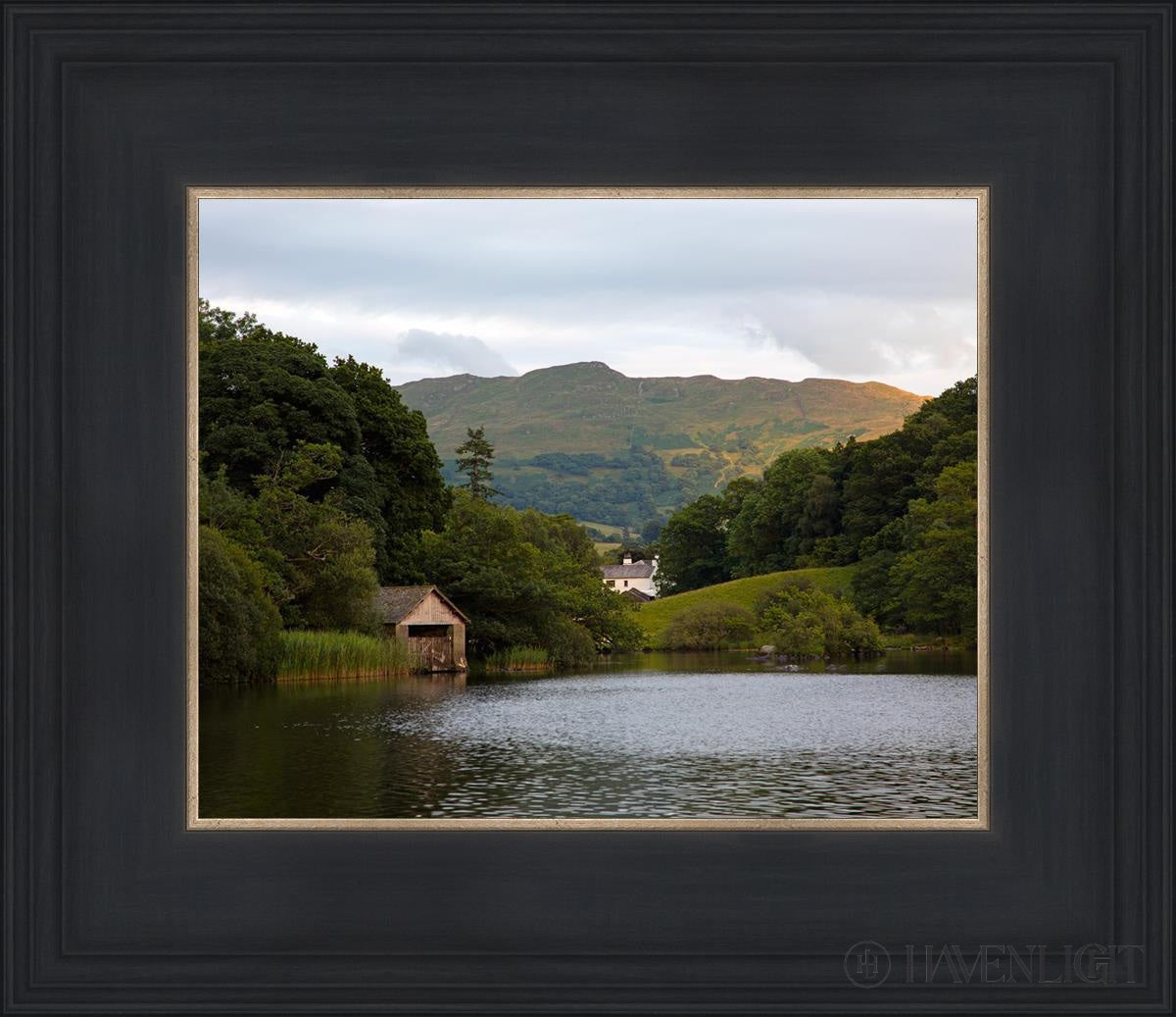 Plate 1 - Rydal Water Cottage Open Edition Print / 10 X 8 Black 14 3/4 12 Art