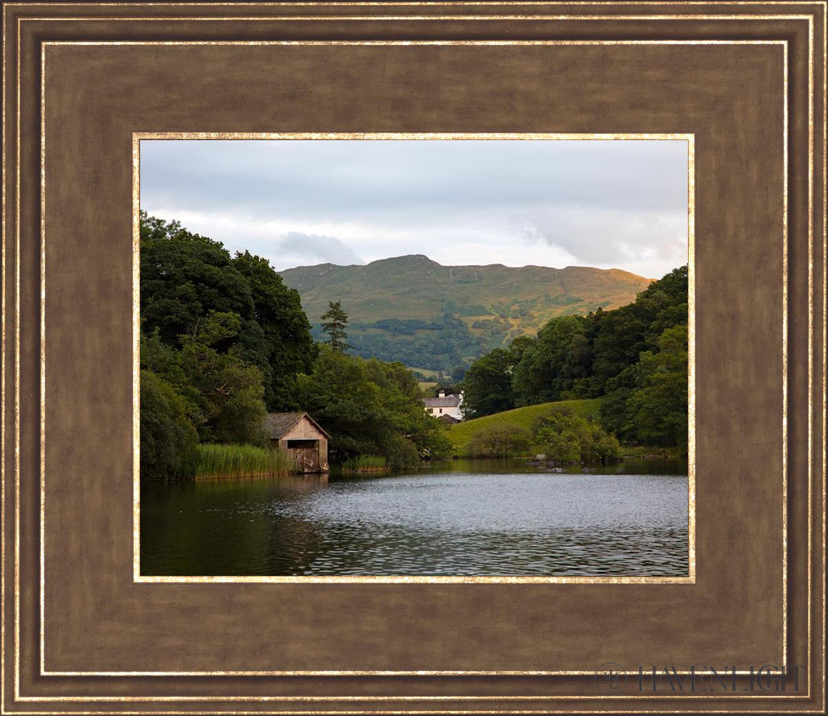 Plate 1 - Rydal Water Cottage Open Edition Print / 10 X 8 Gold 14 3/4 12 Art