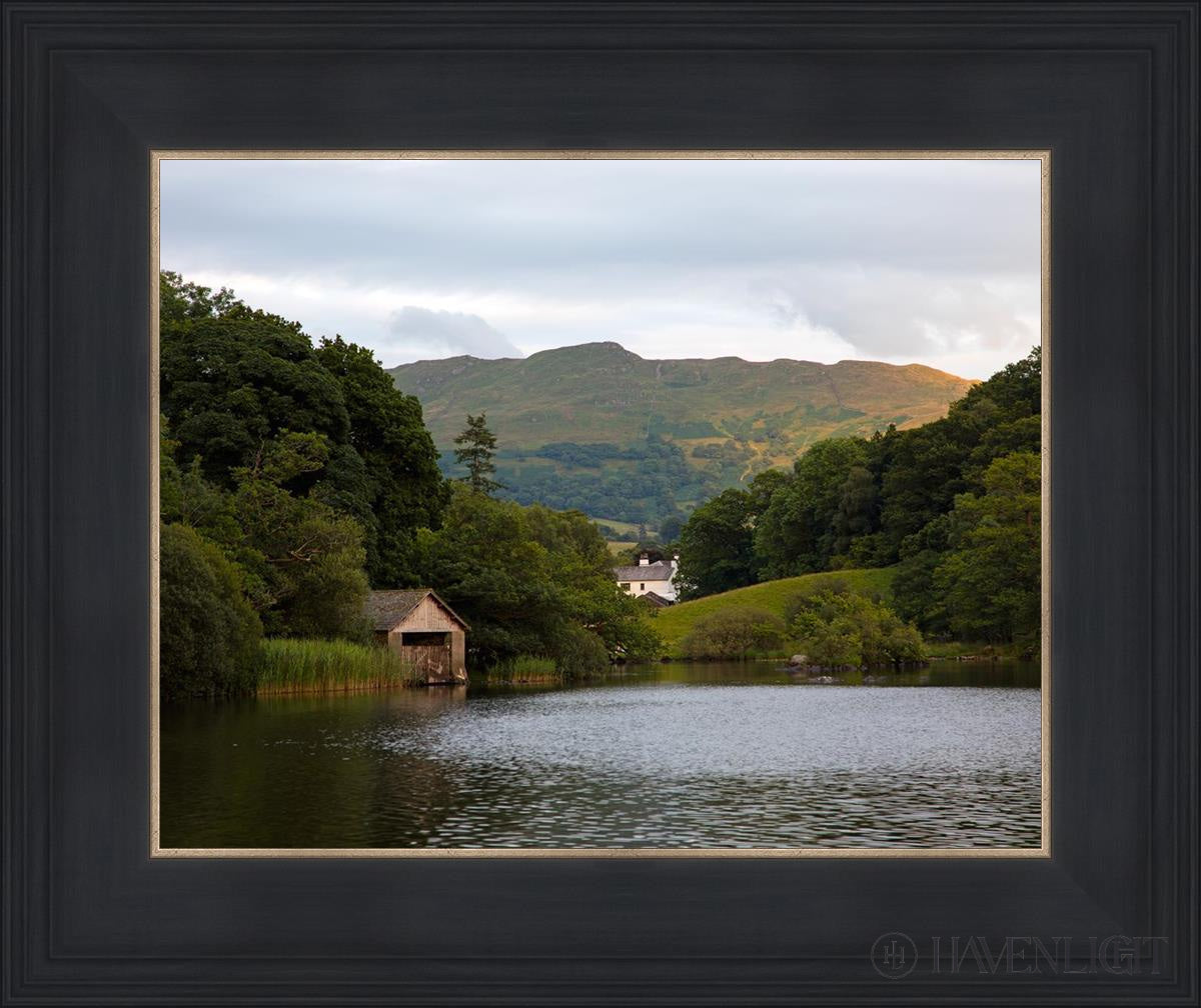 Plate 1 - Rydal Water Cottage Open Edition Print / 14 X 11 Black 18 3/4 15 Art